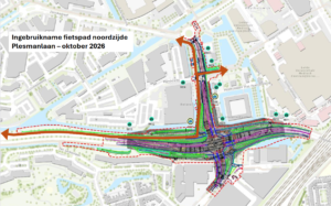 Update okt 2026 fietspad noordkant Plesmanlaan vanaf Naturalis weer open